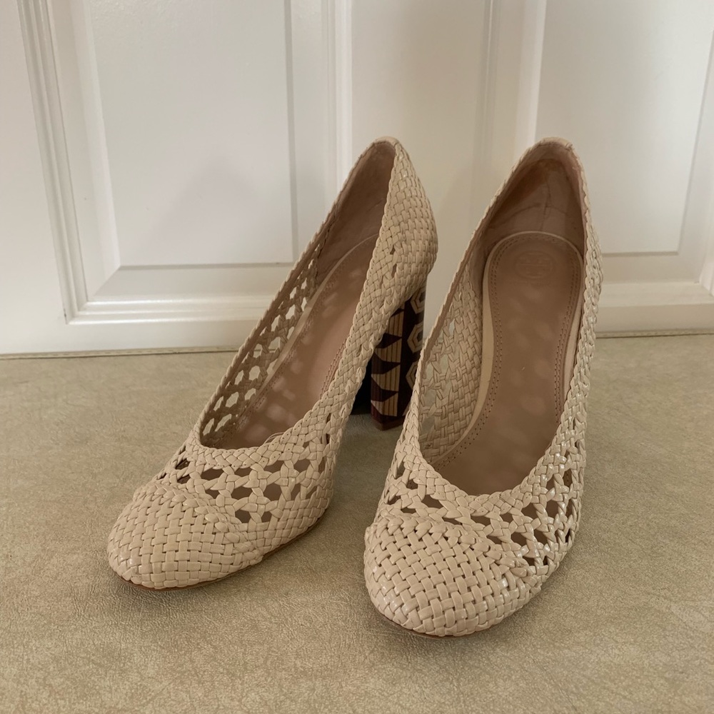 Tory Burch mosaic stacked heel